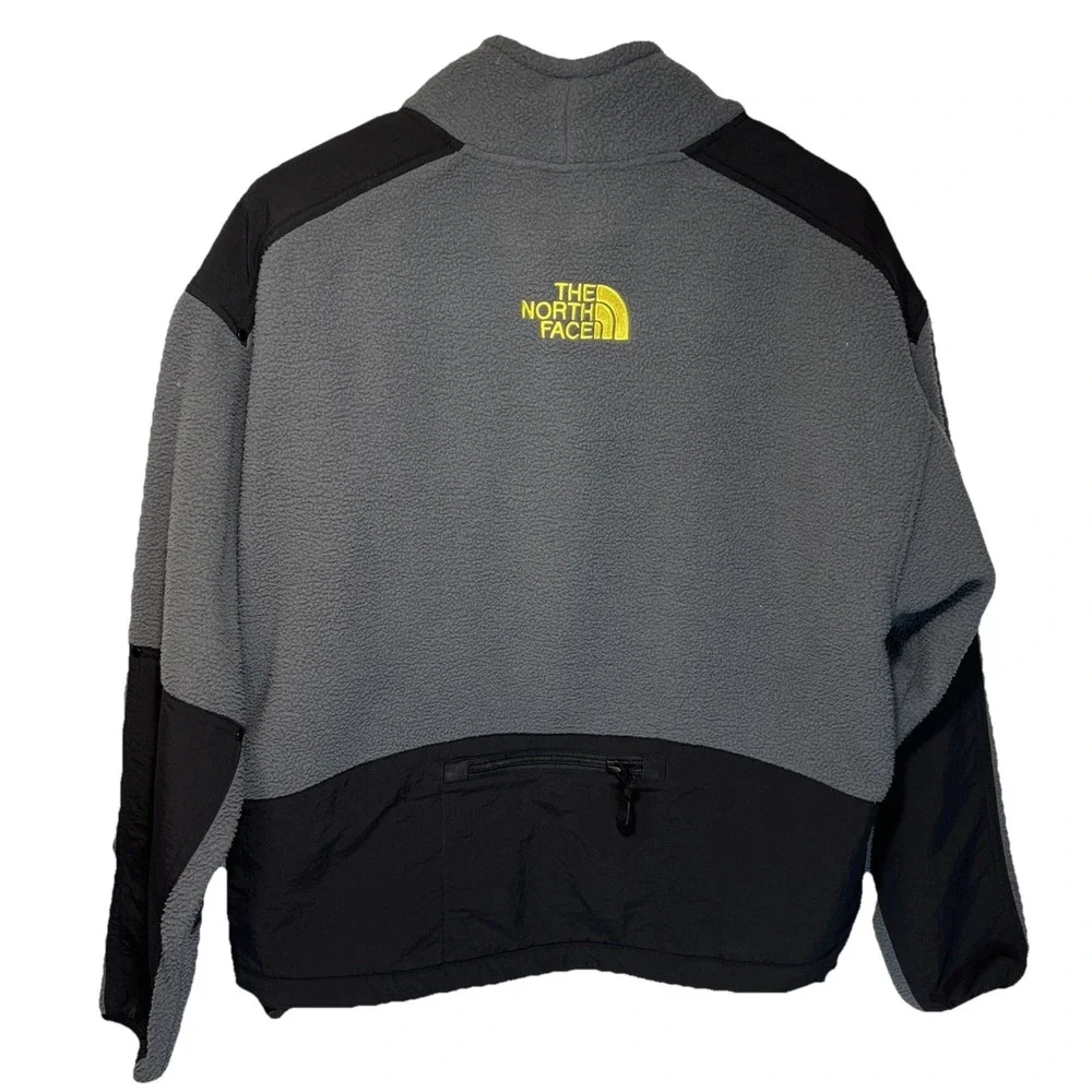The North Face Steep Tech Women's Fleece Blk/Yellow/Gray Jacket Vanadsgry‎ Sz Sm